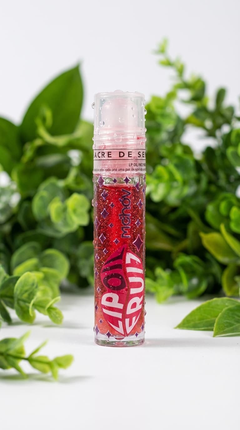 Lip Oil Mahav Cereja e Morango – Hidratação com Brilho Natural
